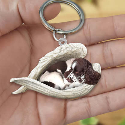 Sleeping Angel Acrylic Keychain English Springer Spaniel SA051-Jolura