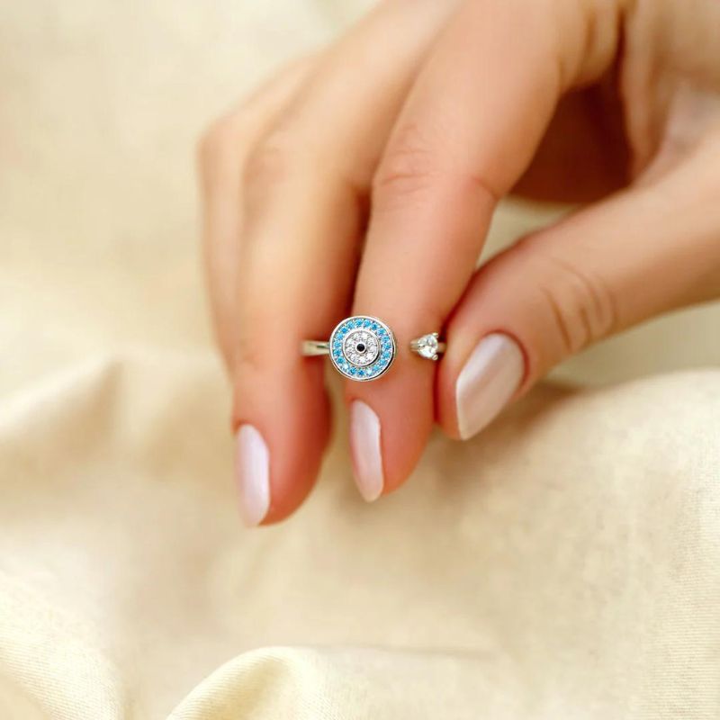 To My Daughter - Evil Eye Fidget Ring-Jolura