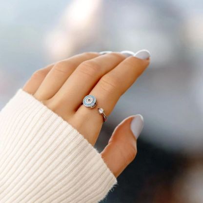 To My Daughter - Evil Eye Fidget Ring-Jolura