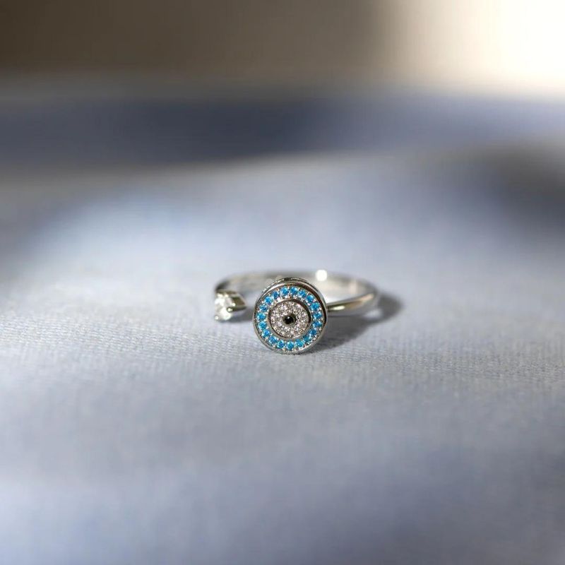 To My Daughter - Evil Eye Fidget Ring-Jolura