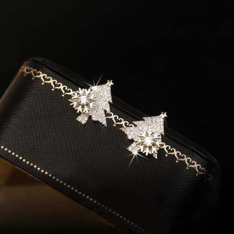 🎄 Rotatable Christmas Tree Earrings-Jolura