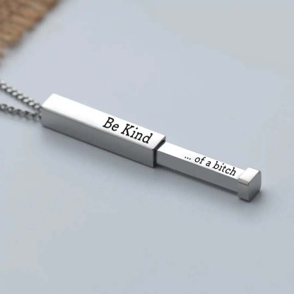 Be Kind...Of A Bi♥ch - Hidden Message Necklace-Jolura