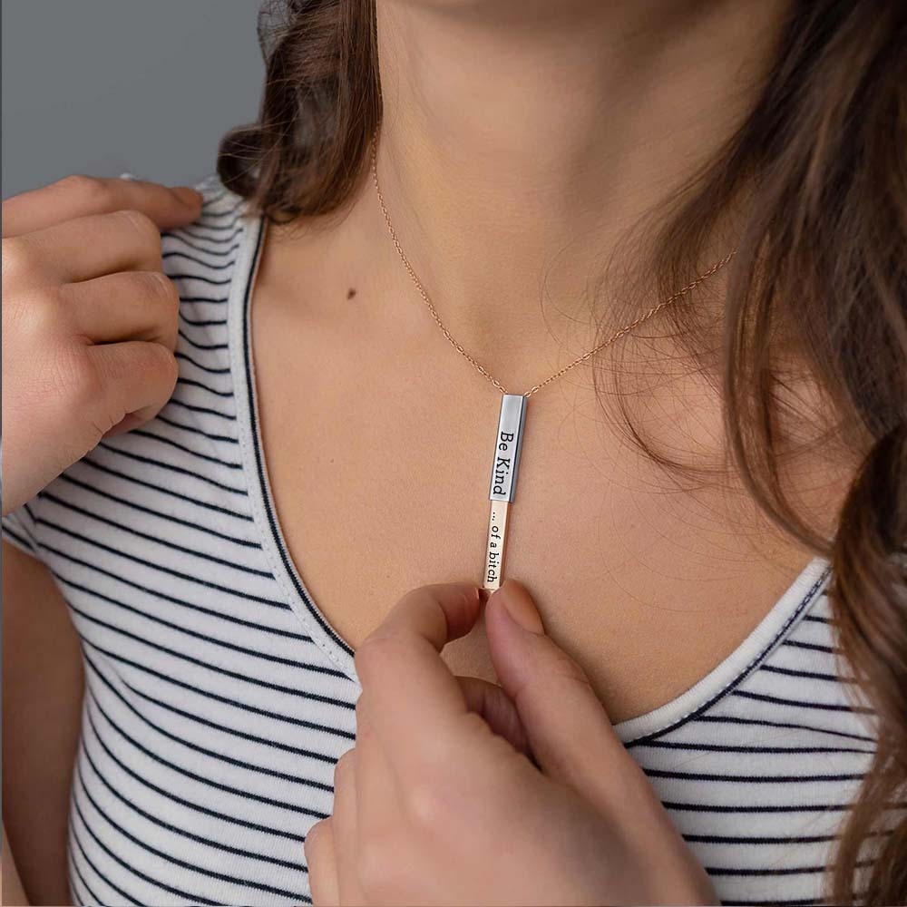 Be Kind...Of A Bi♥ch - Hidden Message Necklace-Jolura