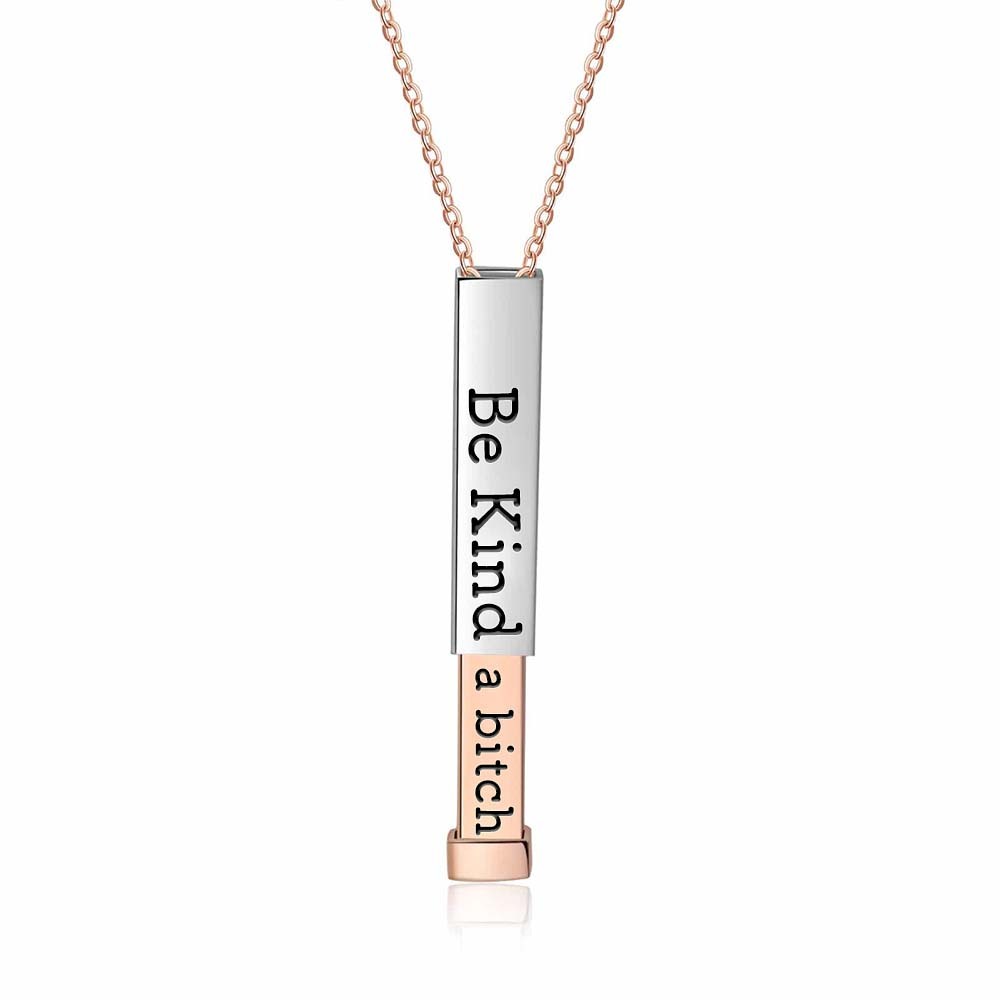 Be Kind...Of A Bi♥ch - Hidden Message Necklace-Jolura