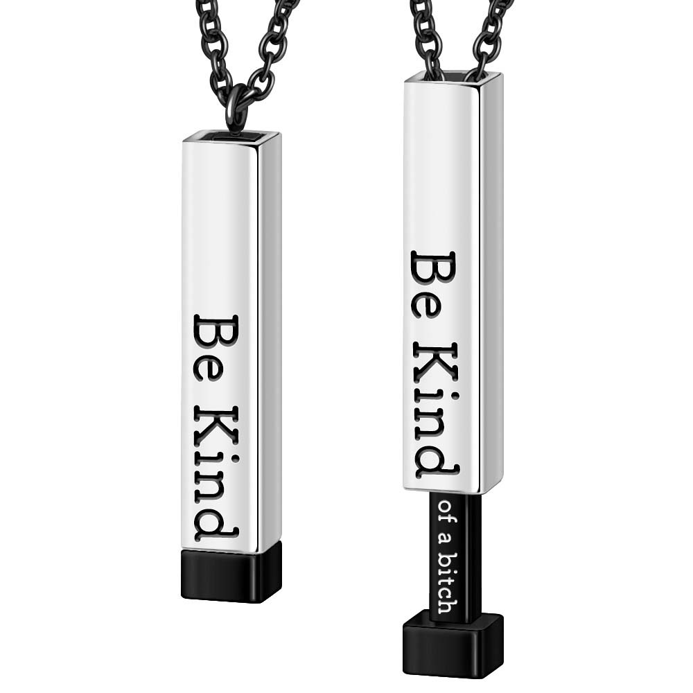 Be Kind...Of A Bi♥ch - Hidden Message Necklace-Jolura