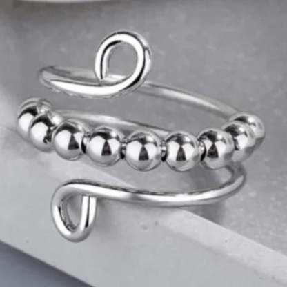 To Daughter - Drive Away Your Anxiety Circle Beads Fidget Ring-Jolura