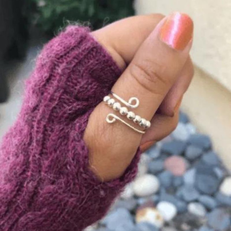 To Daughter - Drive Away Your Anxiety Circle Beads Fidget Ring-Jolura