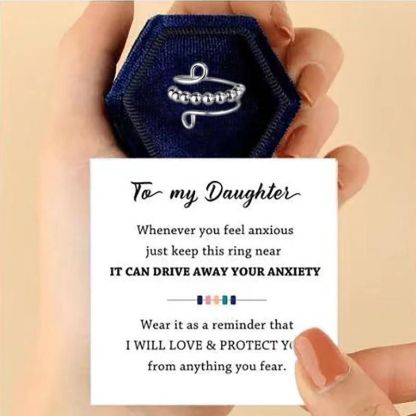 To Daughter - Drive Away Your Anxiety Circle Beads Fidget Ring-Jolura