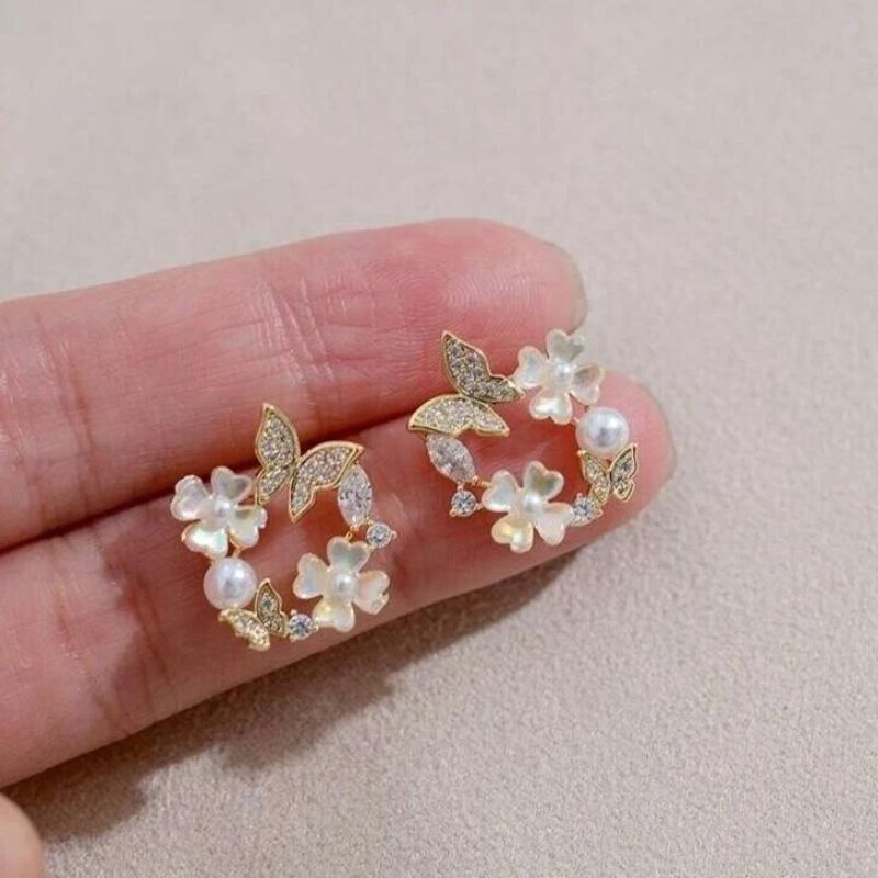 Floral Wreath Earrings-Jolura