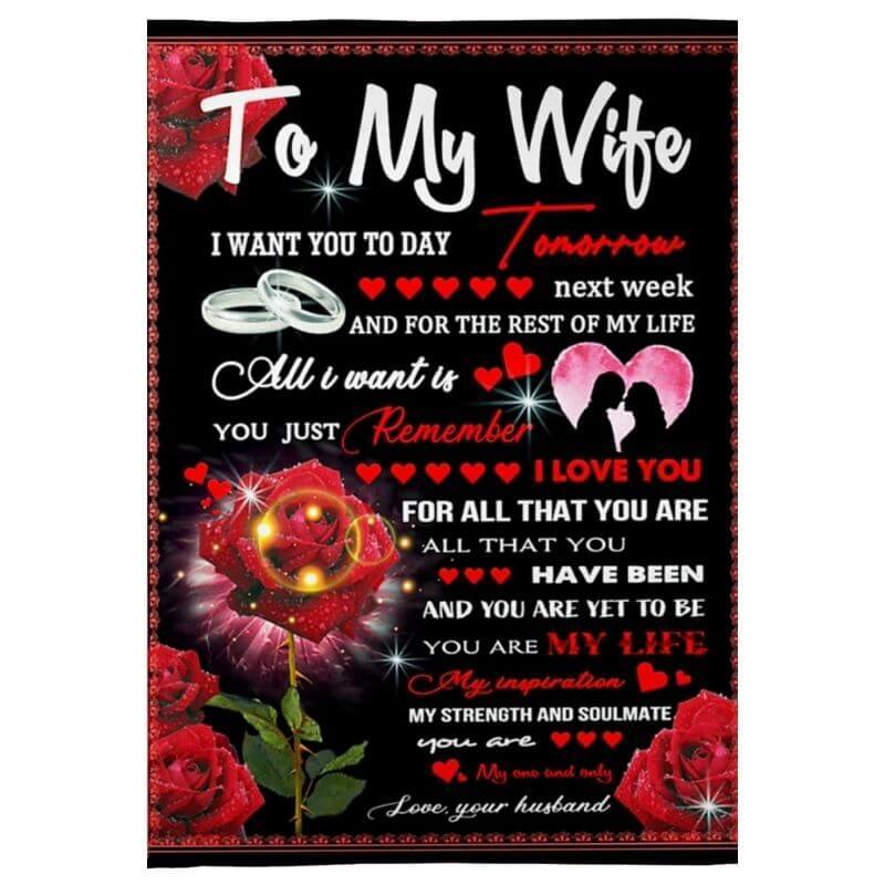 To My Wife - From Husband - A376 - Premium Blanket-Jolura