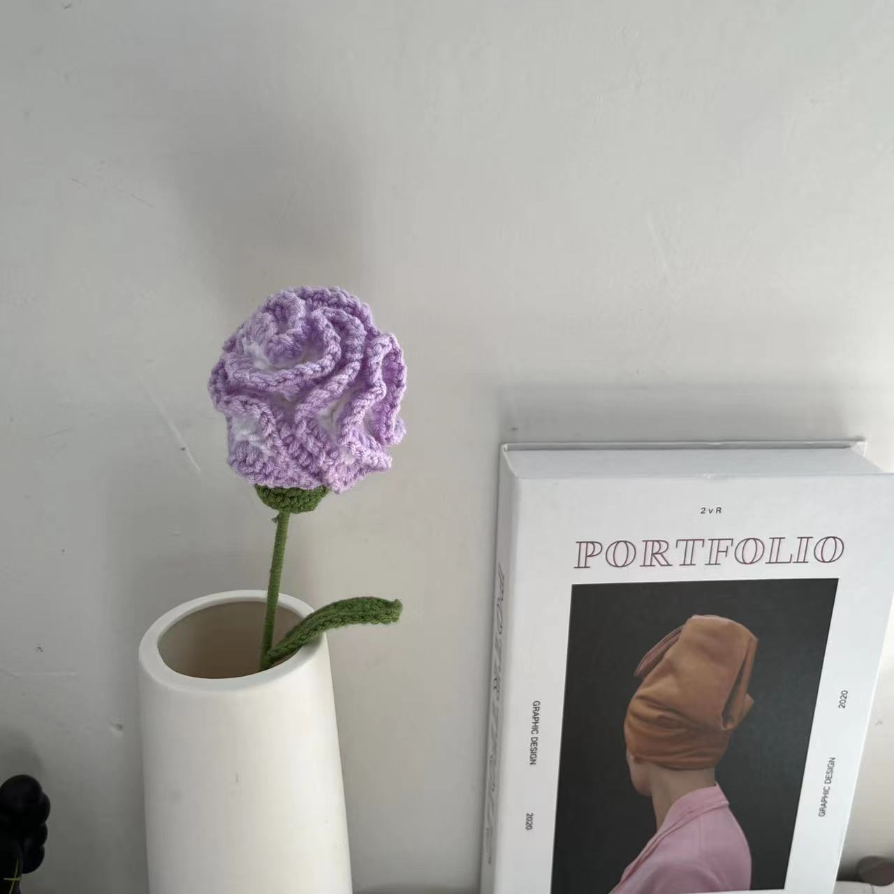 Handmade Knitted Décor Gift - Carnation - Light Purple-Jolura