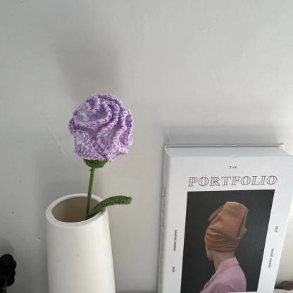 Handmade Knitted Décor Gift - Carnation - Light Purple-Jolura