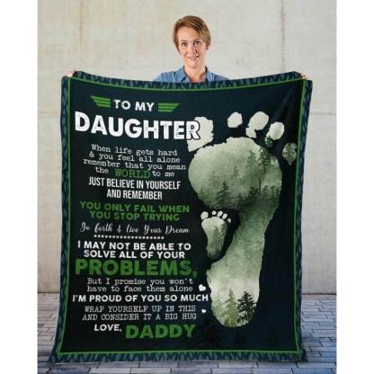 To My Daughter - From Dad - A324 - Premium Blanket-Jolura