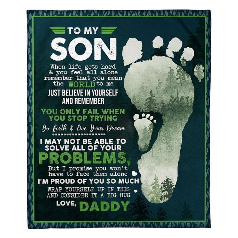 To My Son - From Dad - A324 - Premium Blanket-Jolura
