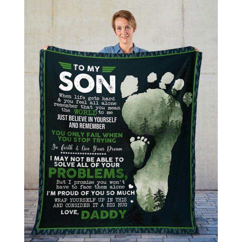To My Son - From Dad - A324 - Premium Blanket-Jolura