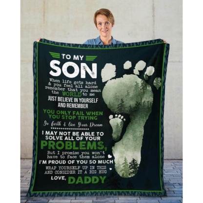 To My Son - From Dad - A324 - Premium Blanket-Jolura
