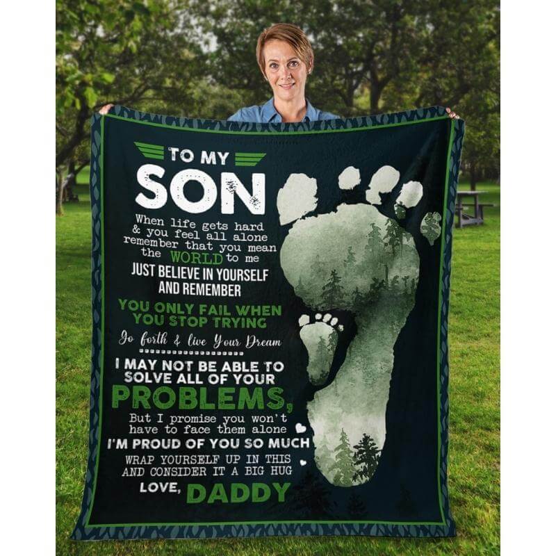 To My Son - From Dad - A324 - Premium Blanket-Jolura