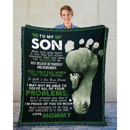 To My Son - From Mom - A324 - Premium Blanket-Jolura