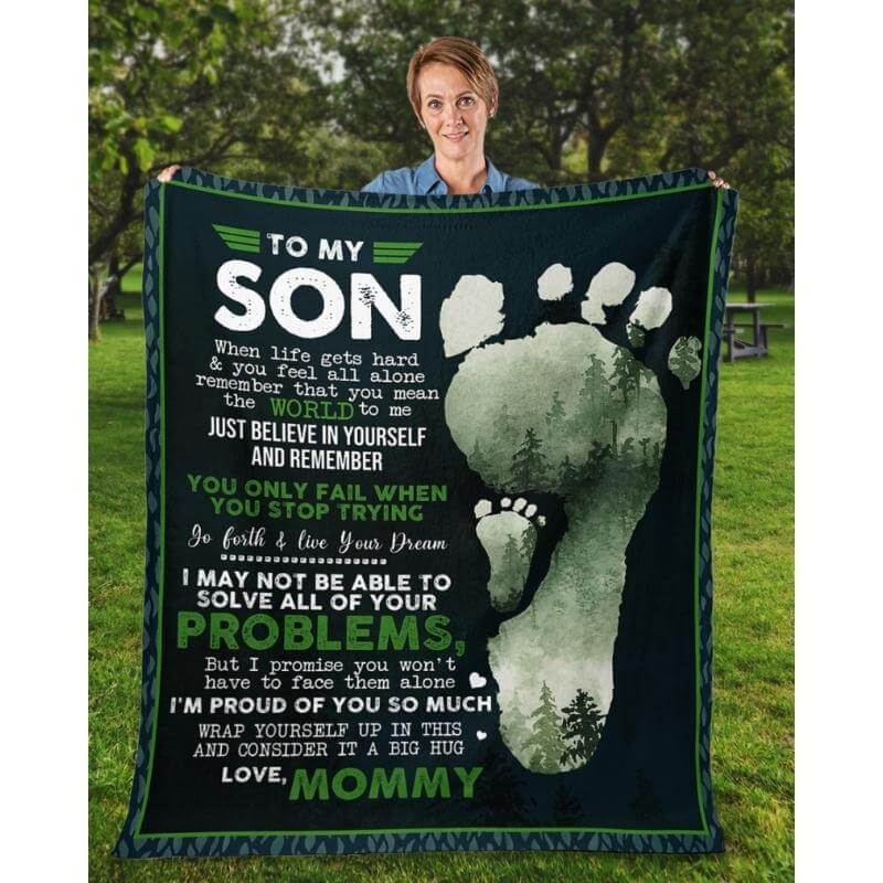 To My Son - From Mom - A324 - Premium Blanket-Jolura