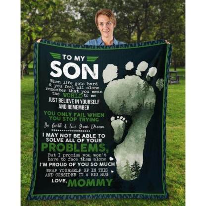To My Son - From Mom - A324 - Premium Blanket-Jolura