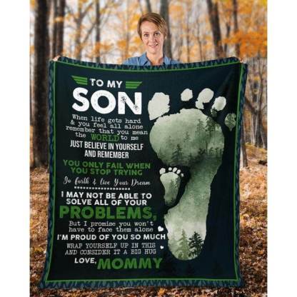 To My Son - From Mom - A324 - Premium Blanket-Jolura