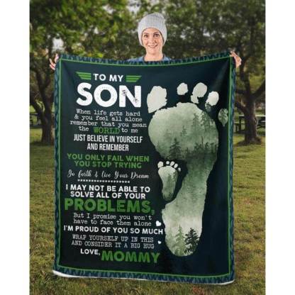 To My Son - From Mom - A324 - Premium Blanket-Jolura
