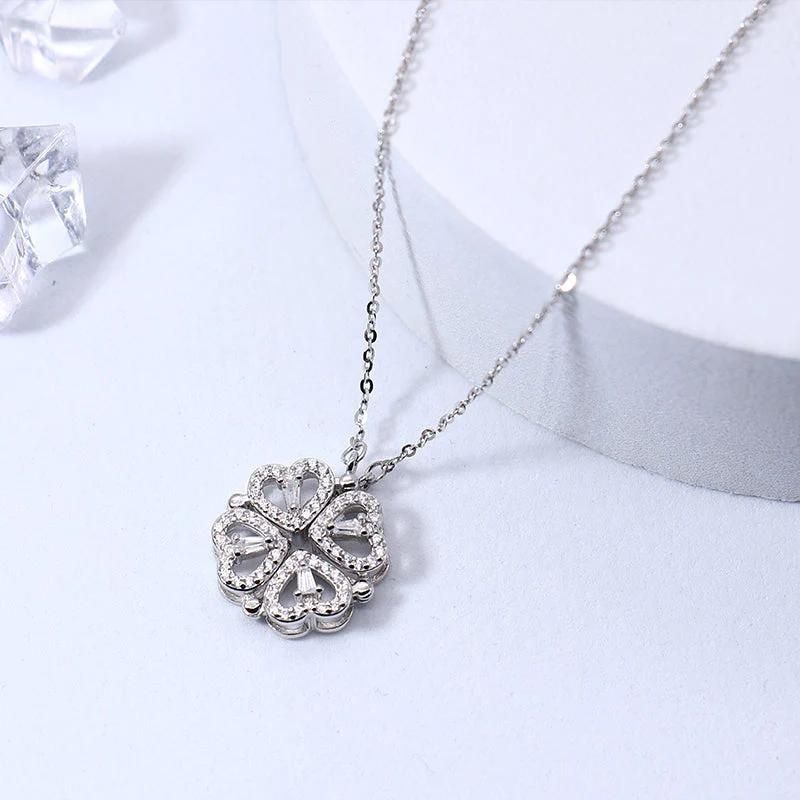🍀Four-Leaf Heart Shape Necklace💕 S925 Silver-Jolura