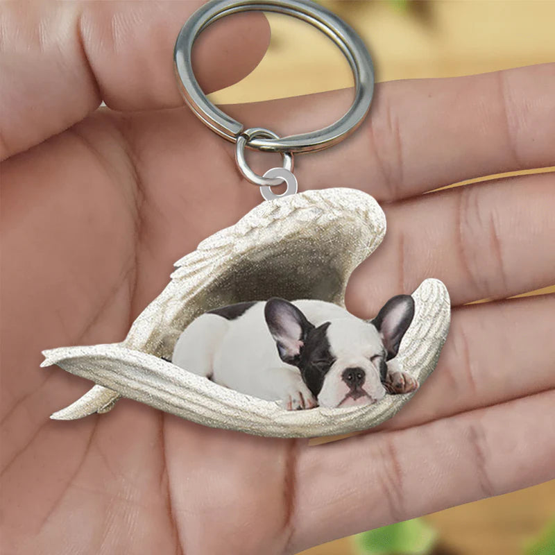 Sleeping Angel Acrylic Keychain French Bulldog SA082-Jolura