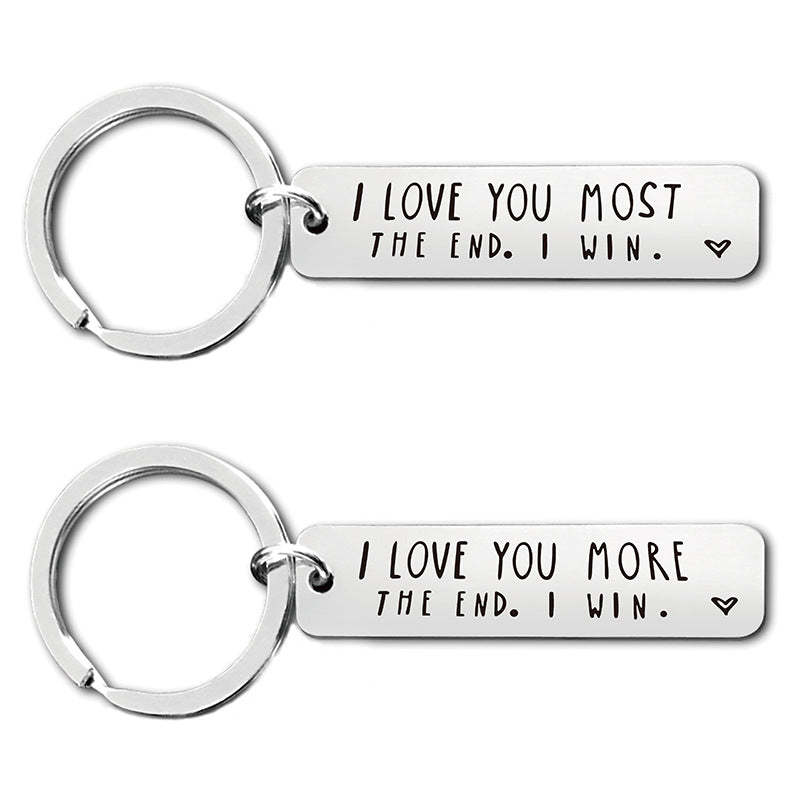 I Love You More The End I Win - Funny Birthday Keychain-Jolura