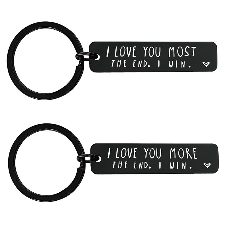 I Love You More The End I Win - Funny Birthday Keychain-Jolura