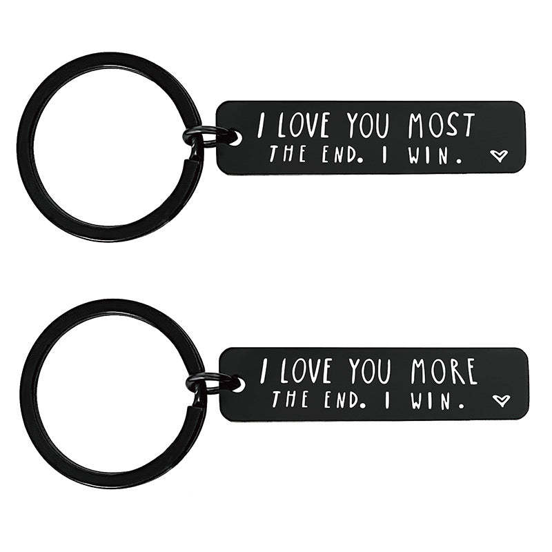 I Love You More The End I Win - Funny Birthday Keychain-Jolura