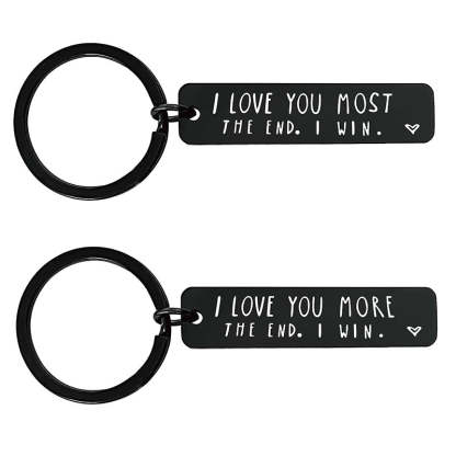 I Love You More The End I Win - Funny Birthday Keychain-Jolura