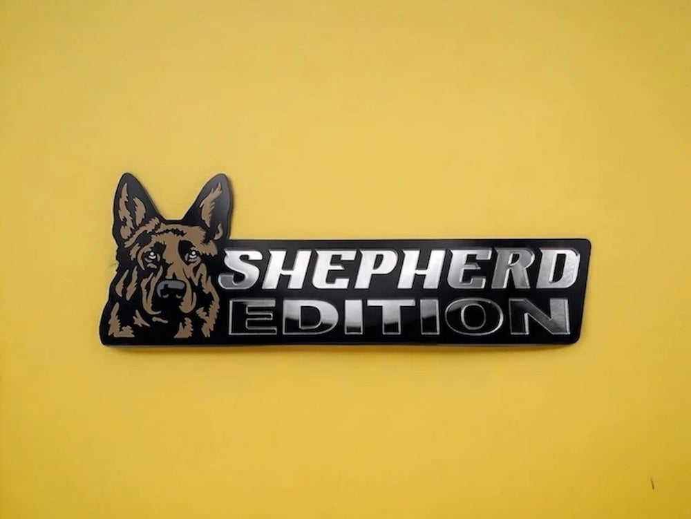German Shepherd Car Badge Laser Cutting Car Emblem CE034-Jolura