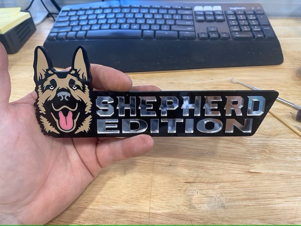 German Shepherd Car Badge Laser Cutting Car Emblem CE035-Jolura