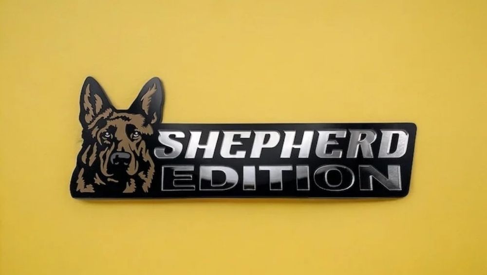 German Shepherd Car Badge Laser Cutting Car Emblem CE034-Jolura
