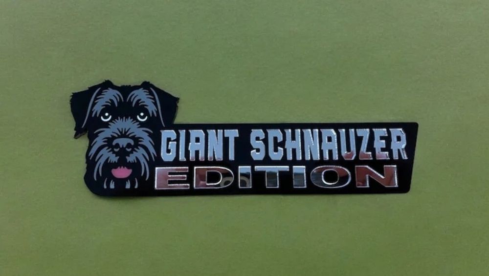 Giant Schnauzer Car Badge Laser Cutting Car Emblem CE064-Jolura