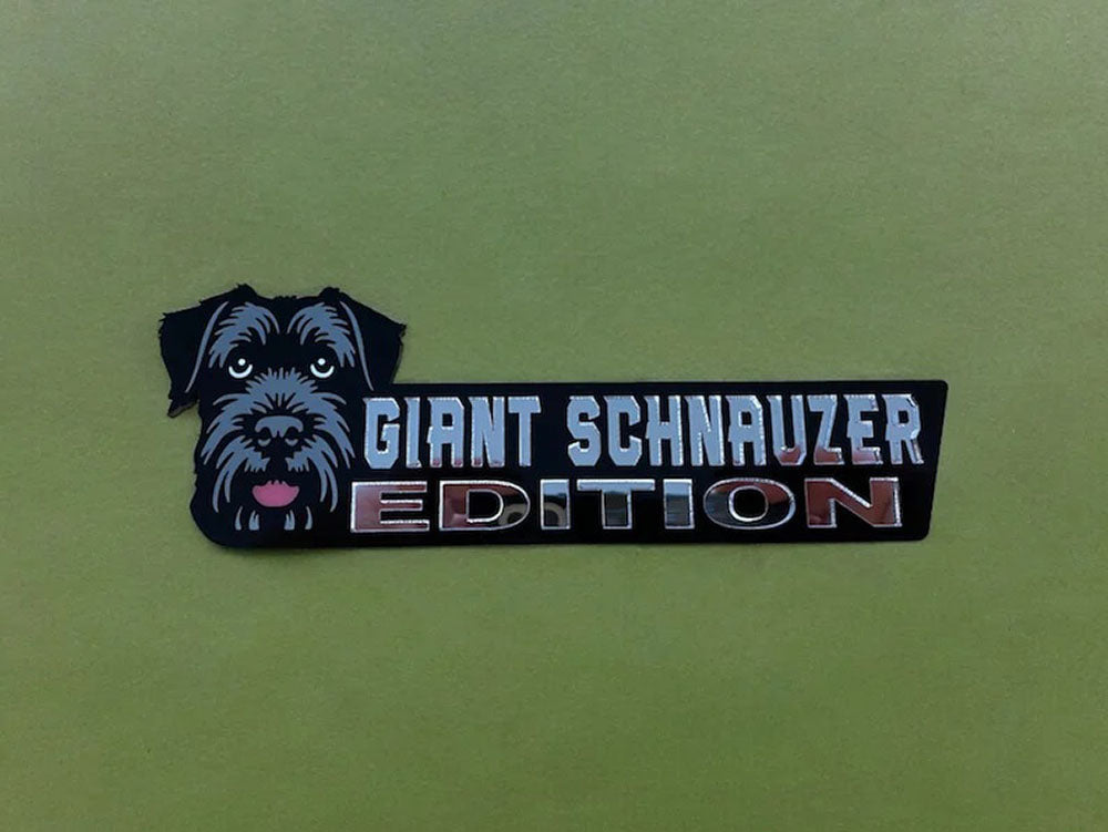 Giant Schnauzer Car Badge Laser Cutting Car Emblem CE064-Jolura
