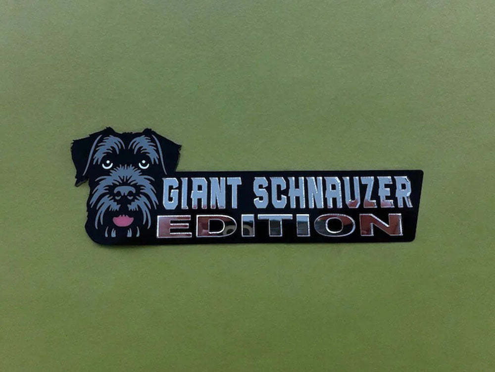 Giant Schnauzer Car Badge Laser Cutting Car Emblem CE064-Jolura