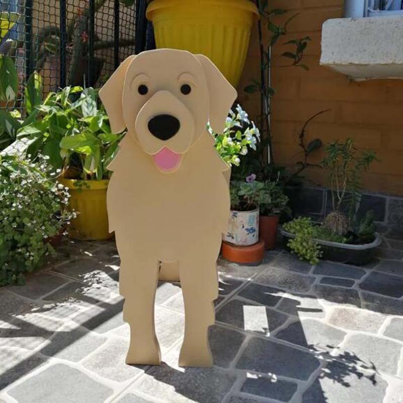 Golden Retriever Planter AP005-Jolura