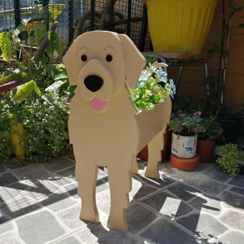 Golden Retriever Planter AP005-Jolura