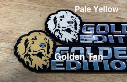 Golden Tan Golden Retriever Car Badge Laser Cutting Car Emblem CE008-Jolura