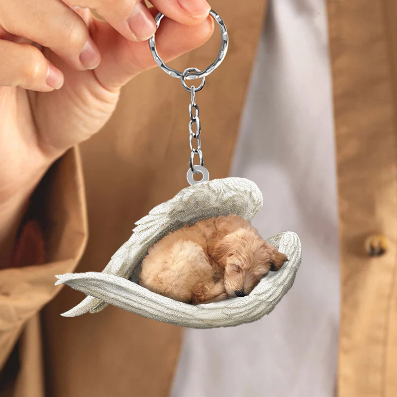 Sleeping Angel Acrylic Keychain Golden Doodle SA064-Jolura