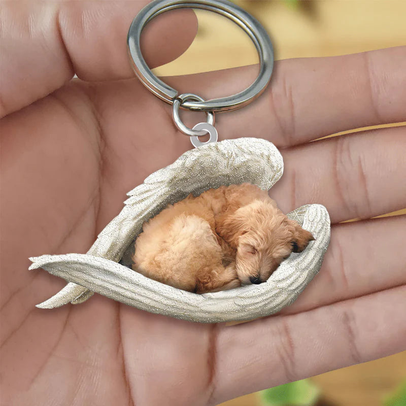 Sleeping Angel Acrylic Keychain Golden Doodle SA064-Jolura