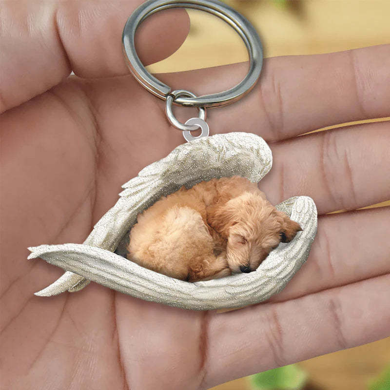 Sleeping Angel Acrylic Keychain Golden Doodle SA064-Jolura