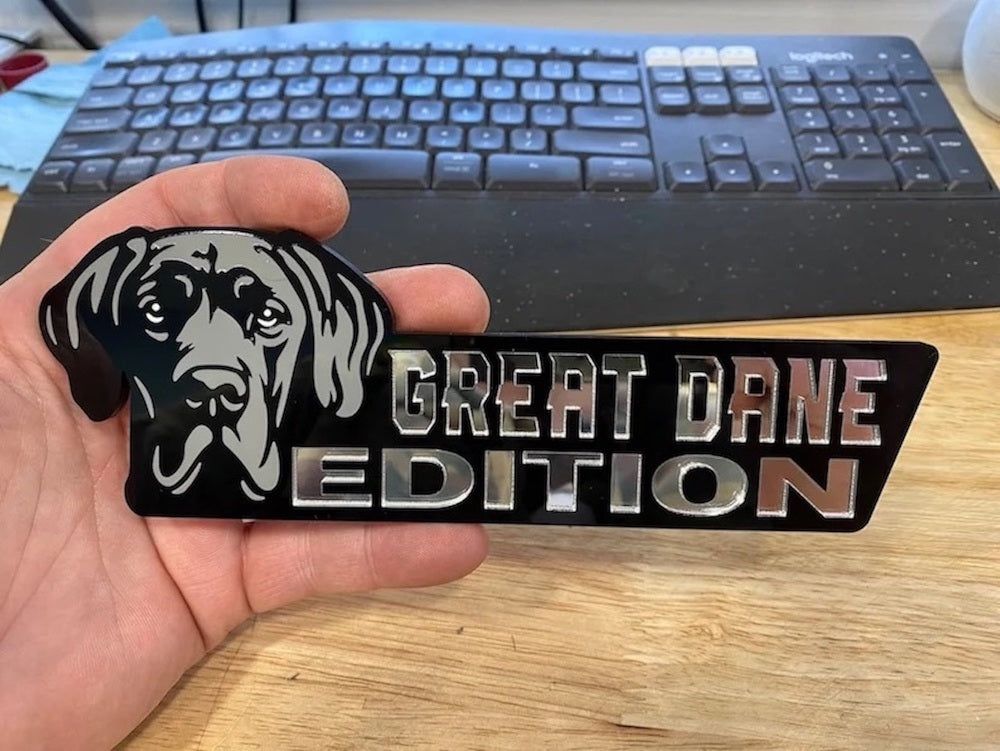 Great Dane Car Badge Laser Cutting Car Emblem CE036-Jolura