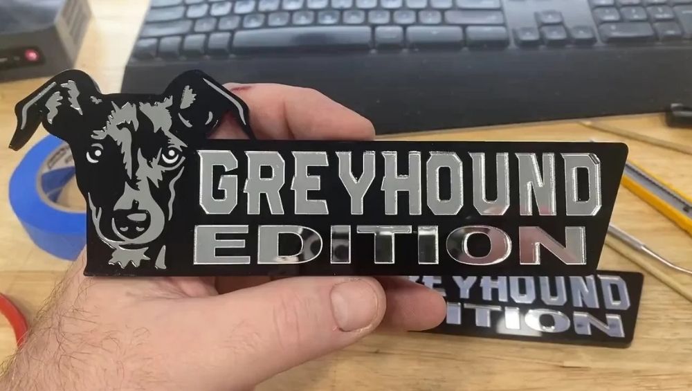 Greyhound Car Badge Laser Cutting Car Emblem CE038-Jolura