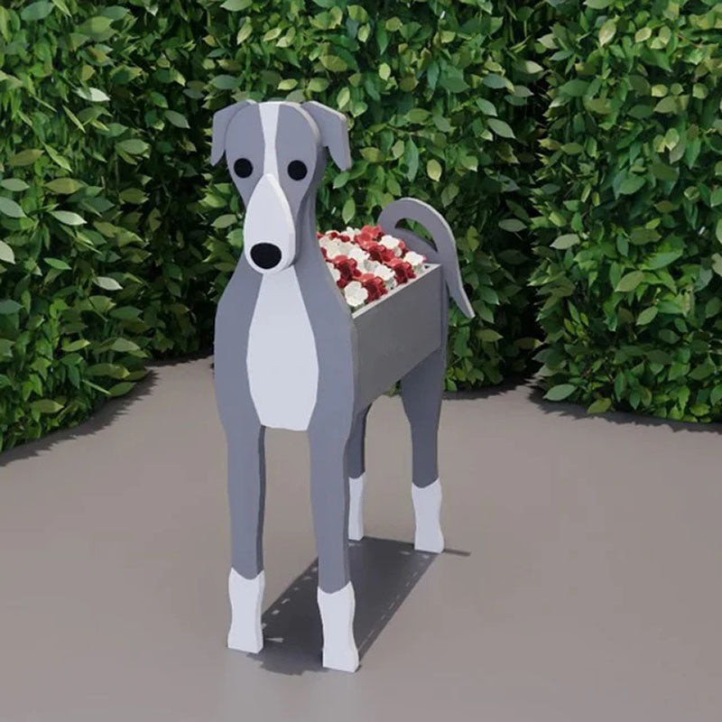 Greyhound Dog Planter AP087-Jolura