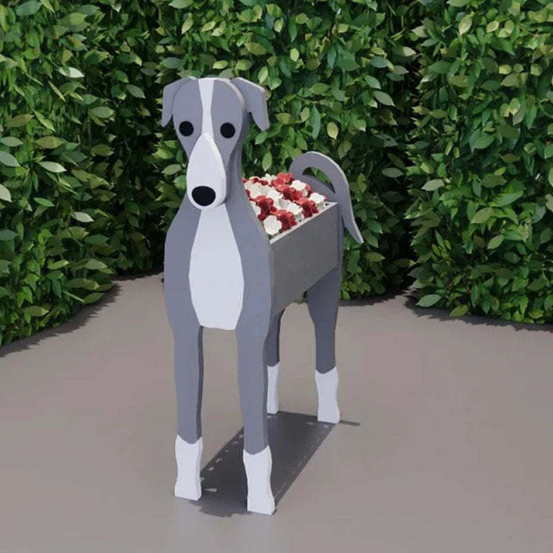 Greyhound Dog Planter AP087-Jolura