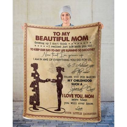 To My Mom - From Daughter  - A367 - Premium Blanket-Jolura