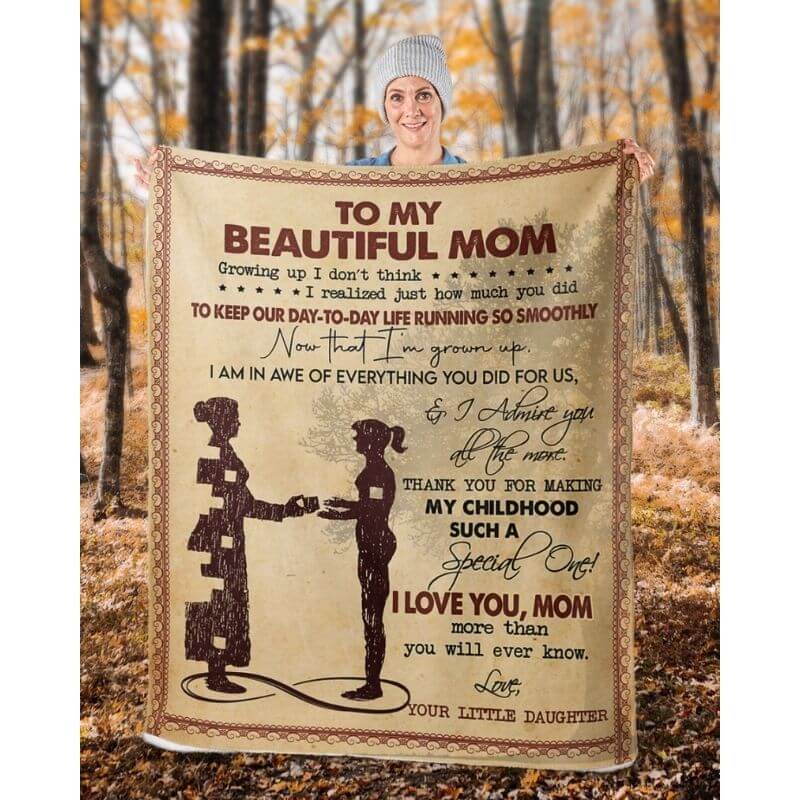 To My Mom - From Daughter  - A367 - Premium Blanket-Jolura